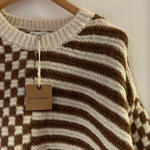 Blu Pepper chunky knit sweater